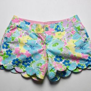 Lilly Pulitzer Buttercup Scalloped Floral Shorts